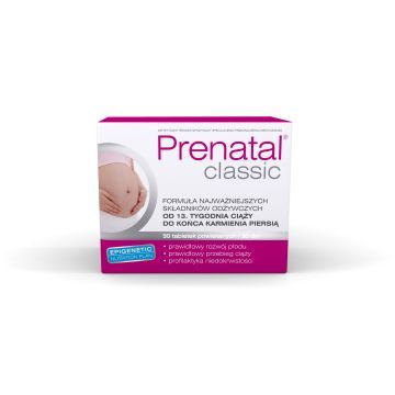 Prenatal Classic, witaminy dla kobiet w ciąży (od 13. tygodnia) i karmiących piersią, kapsułki, 90 szt.