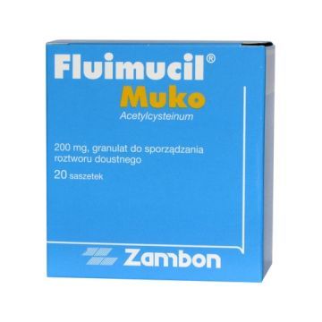 Fluimucil Muko, 200 mg, granulat w saszetkach, 20 szt.