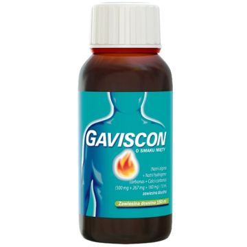 Gaviscon o smaku mięty, zawiesina doustna, 150 ml