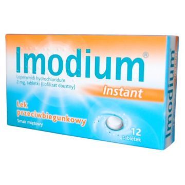 Imodium Instant, 2 mg, tabletki ulegające rozpadowi w jamie ustnej, 12 szt.