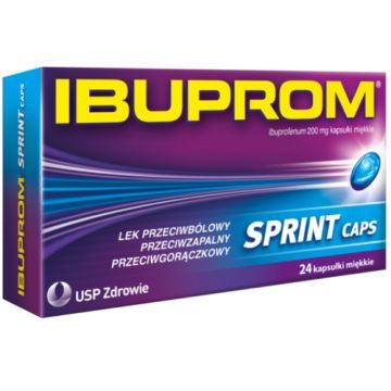 Ibuprom Sprint Caps, 200 mg, kapsułki miękkie, 24 szt.