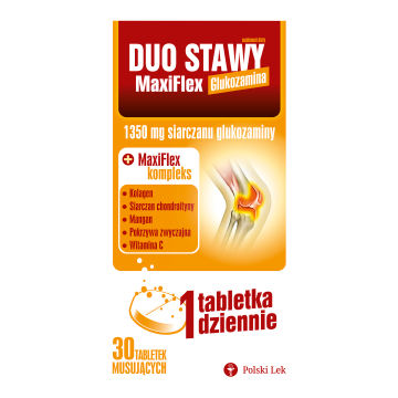 Duo Stawy MaxiFlex Glukozamina, tabletki musujące, 30 szt.