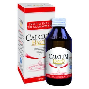 Calcium Hasco, 115,6 mg/5ml, syrop o smaku truskawkowym, 150 ml