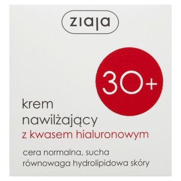 Ziaja, krem, nawilz., z kw.hialuronowym, 30+, 50 ml