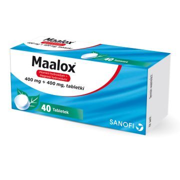 Maalox, 400 mg+400 mg, tabletki, 40 szt.