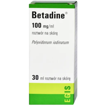 Betadine, 100 mg/ml, roztwór na skórę, 30 ml (import równoległy, Delfarma)