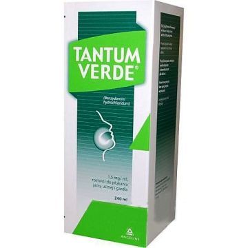 Tantum Verde, 0,15%, roztwór do płukania jamy ustnej i gardła, 240 ml