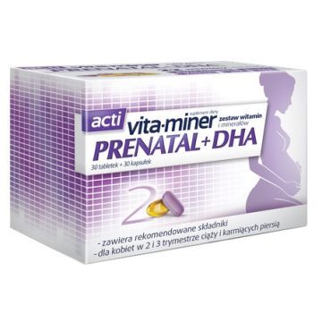 Acti Vita-miner Prenatal DHA, tabletki, 30 szt. + kapsułki, 30 szt.