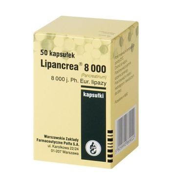 Lipancrea, 8000 j. lipazy, kapsułki, 50 szt.