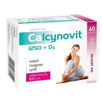 Calcynovit 1250+D3, tabl., 60 szt