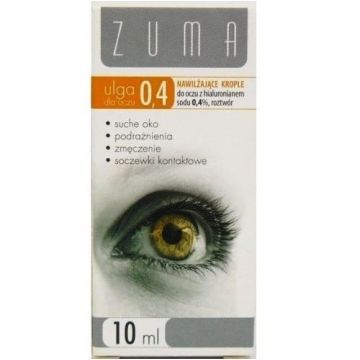 Zuma Noka 0.4 ulga dla oczu, krople do oczu z hialuronianem 0,4%, 10 ml