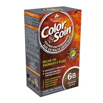 Color&Soin, farba do włosów, brąz kakao (6B), 135 ml