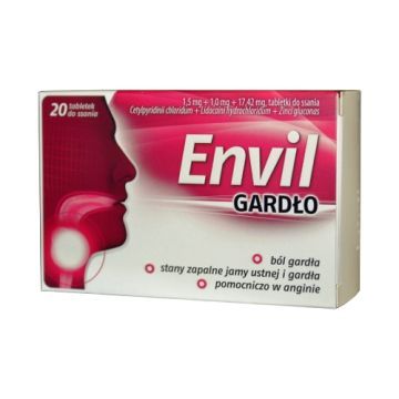 Envil gardło, tabletki do ssania, 20 szt.