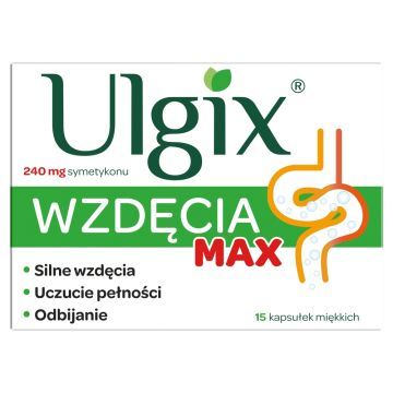 Ulgix Wzdęcia Max, kapsułki miękkie, 15 szt.