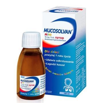 Mucosolvan Mini, 15 mg/5 ml, syrop, 100 ml