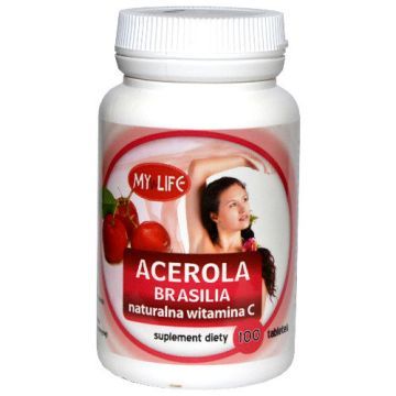 Acerola C Brasilia, naturalna witamina C, tabletki, 100 szt.