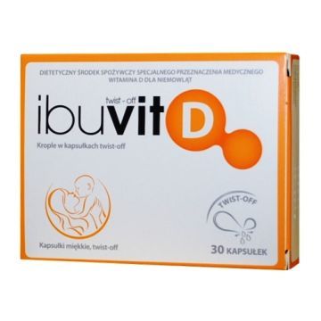 Ibuvit D, kapsułki miękkie twist-off dla niemowląt, 30 szt.