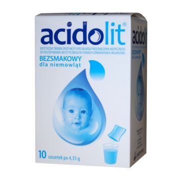 Acidolit, proszek bezsmakowy dla niemowląt, 4,35 g,10 saszetek