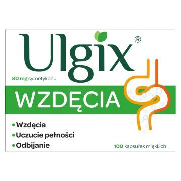 Ulgix Wzdęcia, 80 mg, kapsułki miękkie, 100 szt.