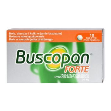 Buscopan Forte, 20 mg, tabletki powlekane, 10 szt.