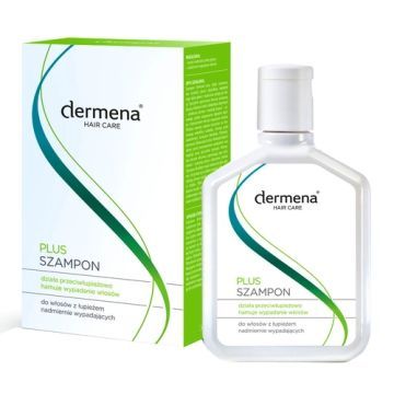 Dermena Hair Care, Plus, szampon przeciwłupieżowy hamujący wypadanie włosów, 200 ml