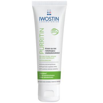 Iwostin Purritin, krem reduktor niedoskonałości na noc, 40 ml