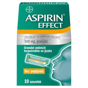 Aspirin Effect, 500 mg, granulat, 10 saszet.