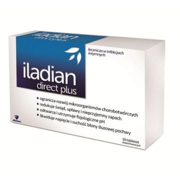 Iladian direct plus, tabletki dopochwowe, 10 szt.