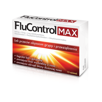 FluControl Max, 650 mg+10 mg+4 mg, tabletki powlekane, 10 szt.