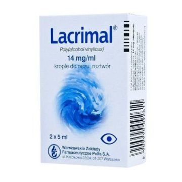 Lacrimal, krople do oczu, nawilżające, 2 x 5 ml