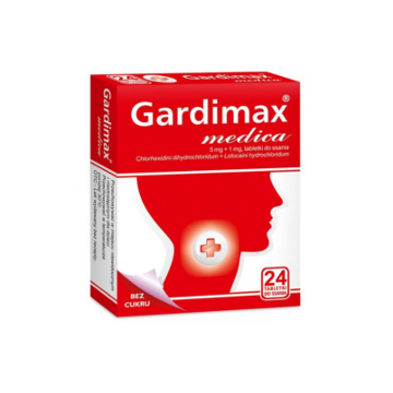 Gardimax medica, 5 mg + 1 mg, tabletki do ssania, 24 szt.