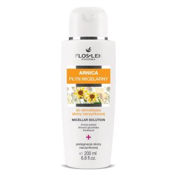 Flos-Lek Pharma Arnica, płyn micelarny do demakijażu skóry naczynkowej, 200 ml