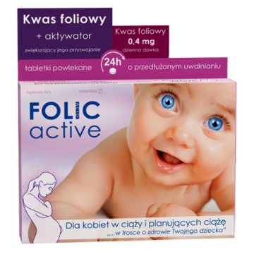 Folic Active Uniphar, tabletki powlekane o przedłużonym uwalnianiu, 30 szt.