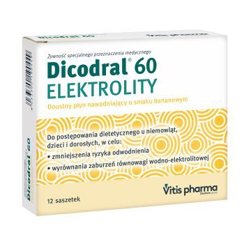 Dicodral 60, elektrolity, 12 saszetek