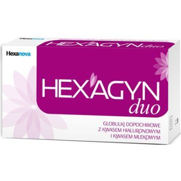 Hexagyn duo, globulki dopochwowe, 10 szt.