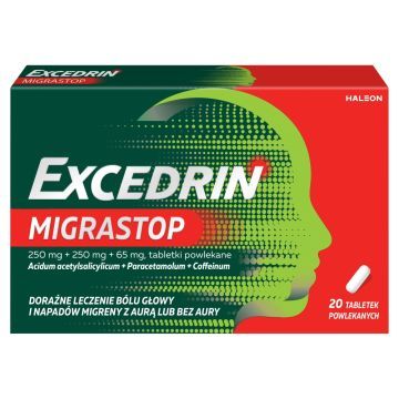Excedrin MigraStop, tabl.powl., 20 szt