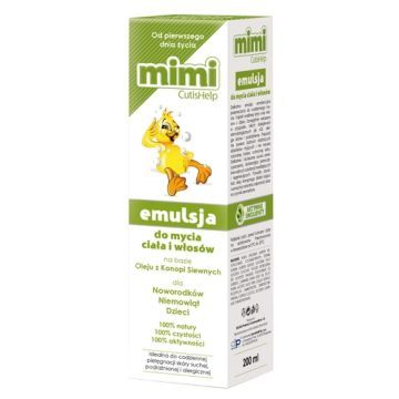 CutisHelp Mimi, emuls.,konopna,do mycia ciala,wlosow, 200 ml