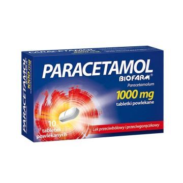 Paracetamol Biofarm, 1000 mg, tabletki powlekane, 10 szt.