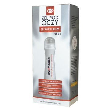 Maxmedical, żel pod oczy ze świetlikiem, roll-on, 15 ml