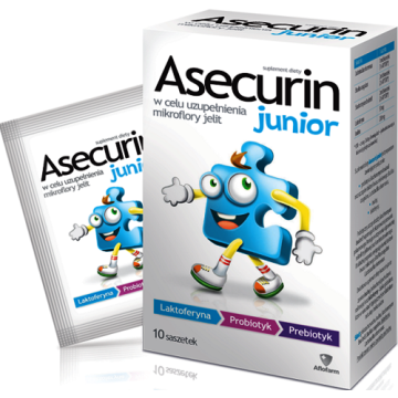 Asecurin Junior, proszek w saszetkach, 2,6 g, 10 szt.