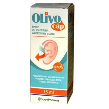 Olivocap, spray do usuwania woskowiny usznej, 15 ml