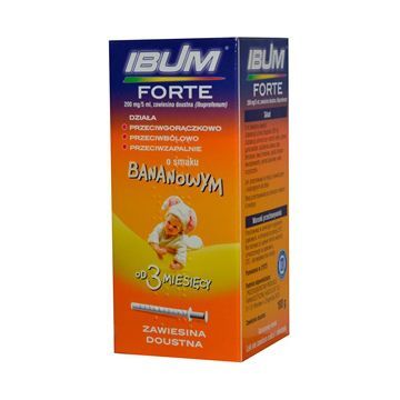 Ibum forte, 200 mg/5 ml, zawiesina doustna o smaku bananowym, 100 g