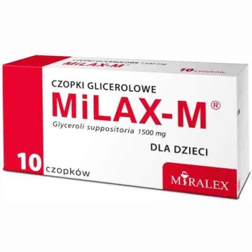 Czopki glicerolowe Milax-M, dla dzieci, 10 szt