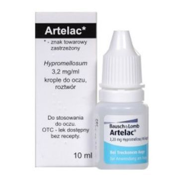 Artelac, 3,2 mg/ml,krople d/oczu,(i.row),Delf,Niemcy, 10 ml