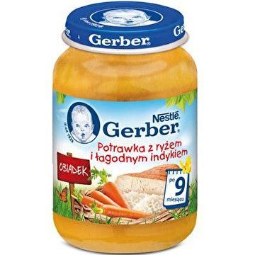 Gerber Obiadek,potrawka,z ryzem i lagodnym indykiem, 190 g