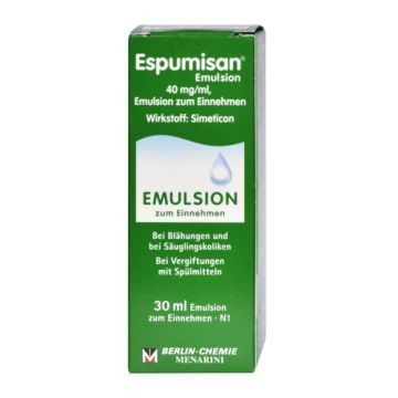 Espumisan, 40 mg/ml, krople doustne, emulsja, 30 ml (import równoległy, Delfarma)