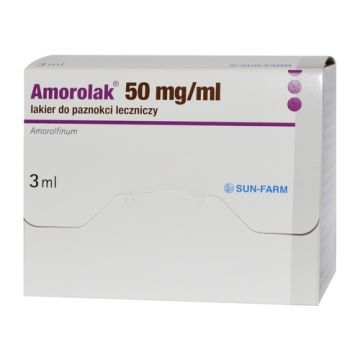 Amorolak, 50 mg/ml, lakier do paznokci leczniczy, 3 ml (1 butelka)