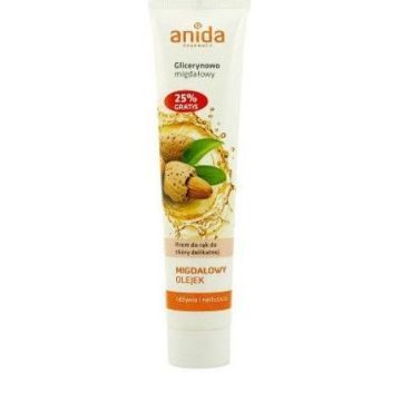 Anida, krem do rąk, glicerynowo-migdałowy, 125 ml