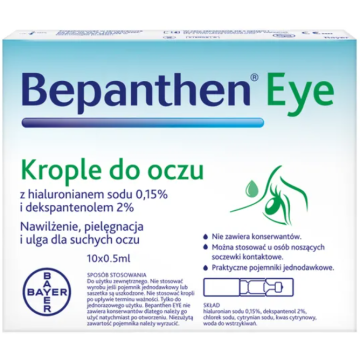 Bepanthen Eye, krople do oczu, 0,5 ml, 10  szt