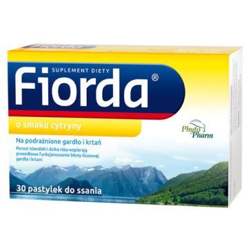 Fiorda, pastylki do ssania o smaku cytryny, 30 szt.